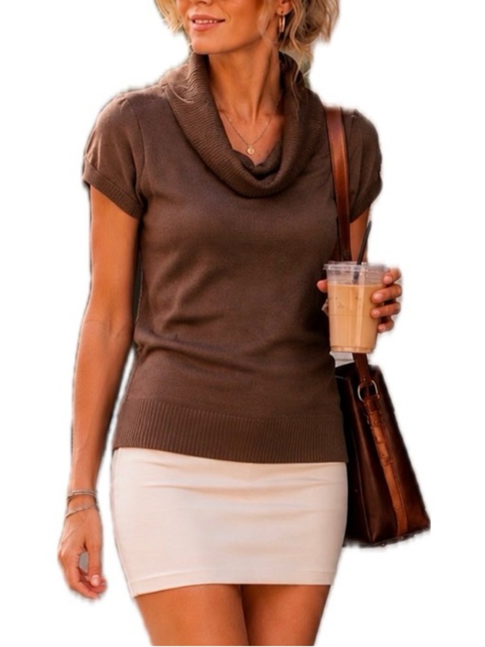 Active Basic Cowl neck Sweater. Size L